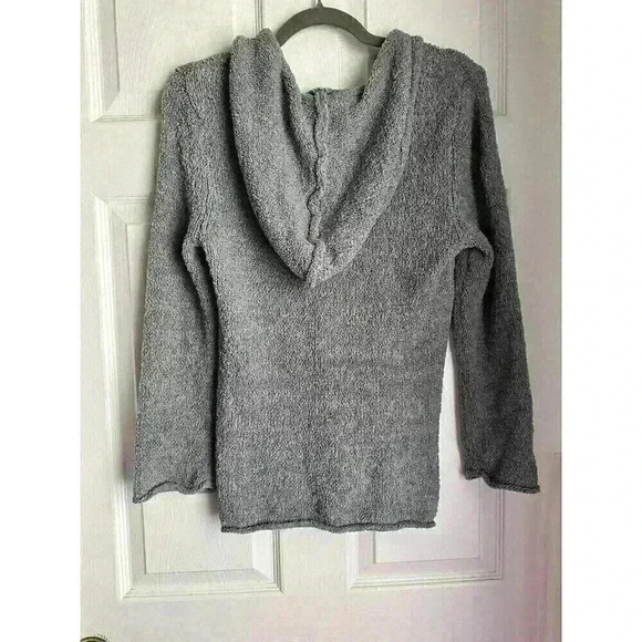 Gander Mountain Gray Knit V-Neck Long Sleeve Pullover Hoodie Sweater Woman SZ M - Picture 2 of 5
